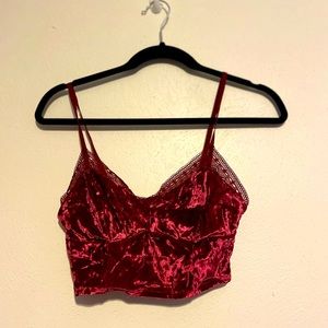 Crushed velvet bralette